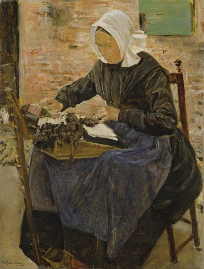 Eine niederländische Spitzenmacherin, 1881 von Max Liebermann